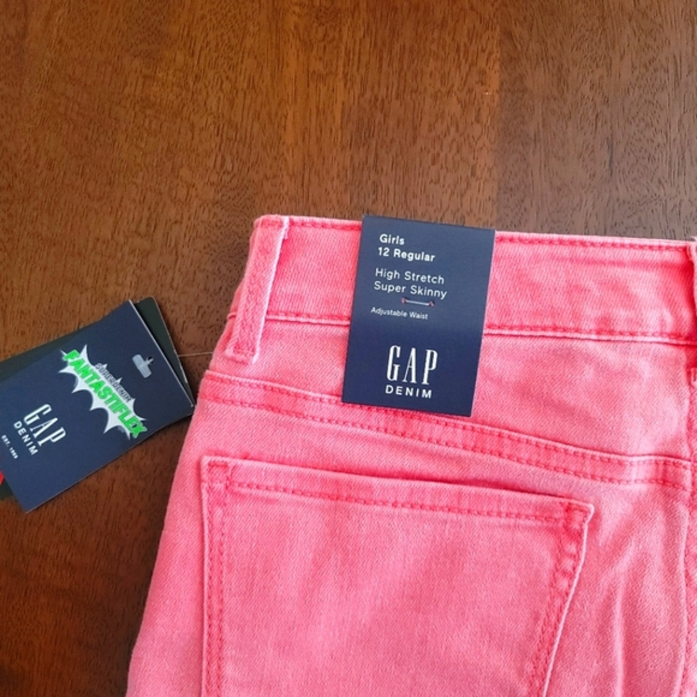 NWT Gap Denim High Stretch Super Skinny Jeans, 12 Girls Regular Super Skinny - Picture 5 of 6